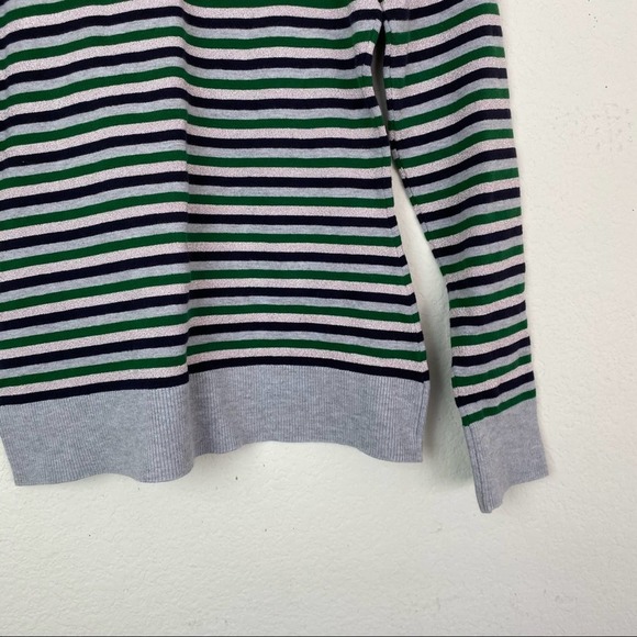 JoosTricot Metallic Striped Stretch-knit Sweater Long Sleeve Medium - Picture 7 of 9